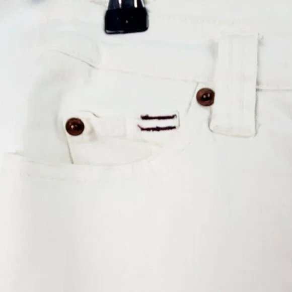 Louie Women's White Straight Leg Jeans Mid Rise Size 4 EUC - Picture 5 of 10